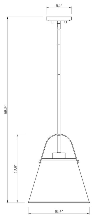 Z-LITE 1-Light Pendant, Heritage Brass