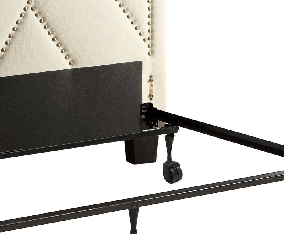 Modus Geneva Cal King Vienne Headboard Bed, Powder