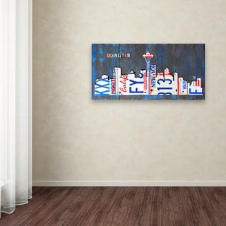 "Seattle Skyline License Plate" Canvas Art by Design Turnpike