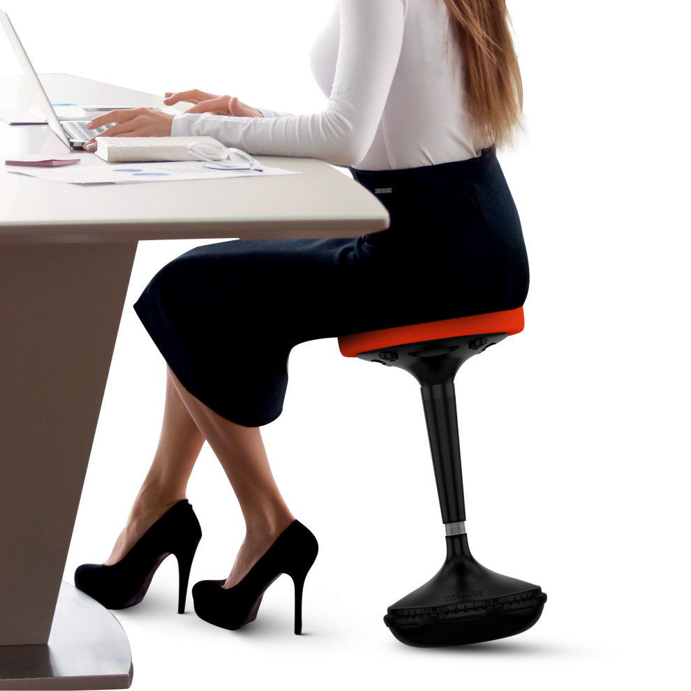 Wobble Stool Adjustable Height Active Sitting Balance Chair, Red