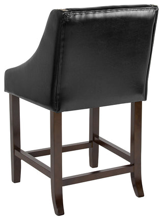 24" Black LeatherSoft Stool