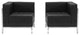 Hercules Imagination Series Black Leather 2-Piece Corner Chair Set