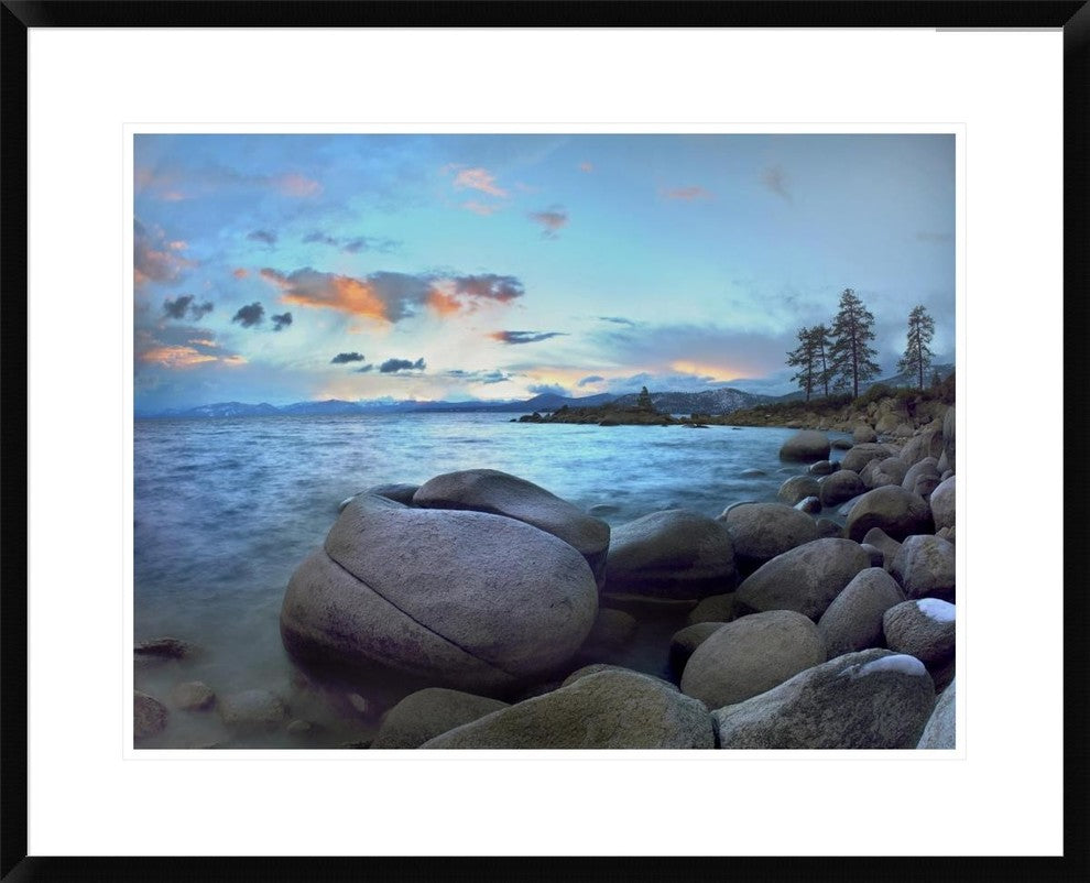 Rocky Shoreline Along Hidden Beach, Lake Tahoe, Nevada, 30"x24"