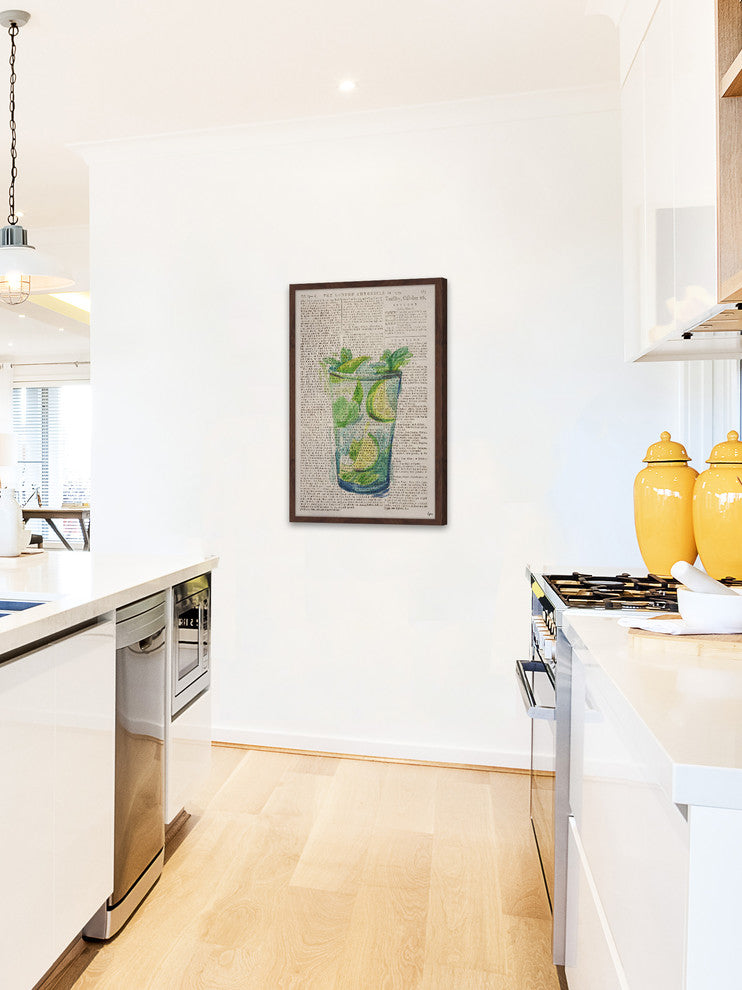 "Mojito on the Rocks" Framed Painting Print, 20"x30"