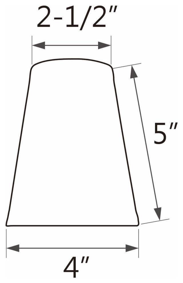 Aspen Creative 32666-X Hardback Empire Clip-On Lamp Shade in White 2 1/2"x4"x5", Pack Set of 6