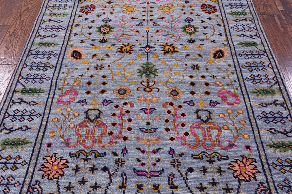 Turkish Oushak Hand-Knotted Wool Rug 4' 2" X 6' 1" - Q15334