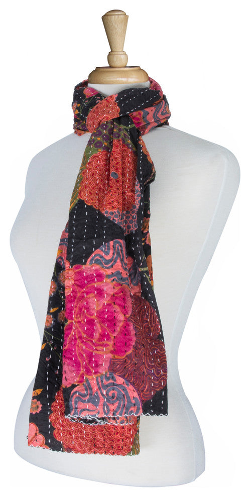 Kantha Cotton Bed Runner, 18"x72"