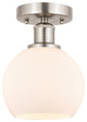 Innovations 616-1F-SN-G121-6 1 Light Semi-Flush Mount, Brushed Satin Nickel