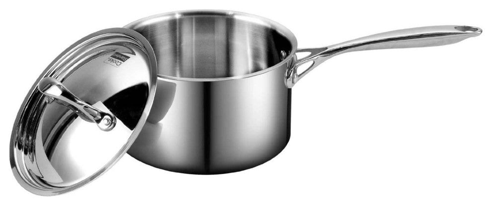 Cooks Standard Multi-Ply Clad Stainless-Steel Covered Sauce Pan, 1.5-Quart