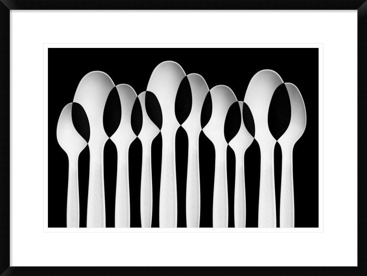 "Spoons Abstract: Forest" Framed Digital Print by Jacqueline Hammer, 30x22"