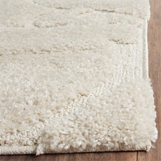 Safavieh Florida Shag 8'6" X 12' Power Loomed Rug in Creme and Creme