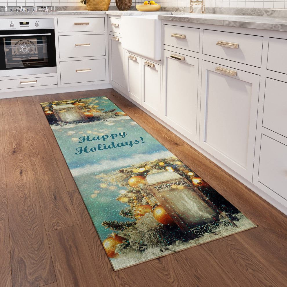 Indoor/Outdoor Wonderland WN3 Skydust Machine Washable 2'3" x 7'6" Runner Rug