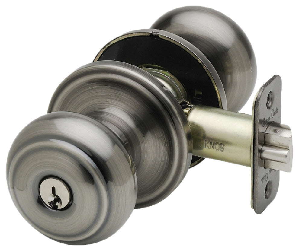 Keyed Entry Knob, Antique Nickel