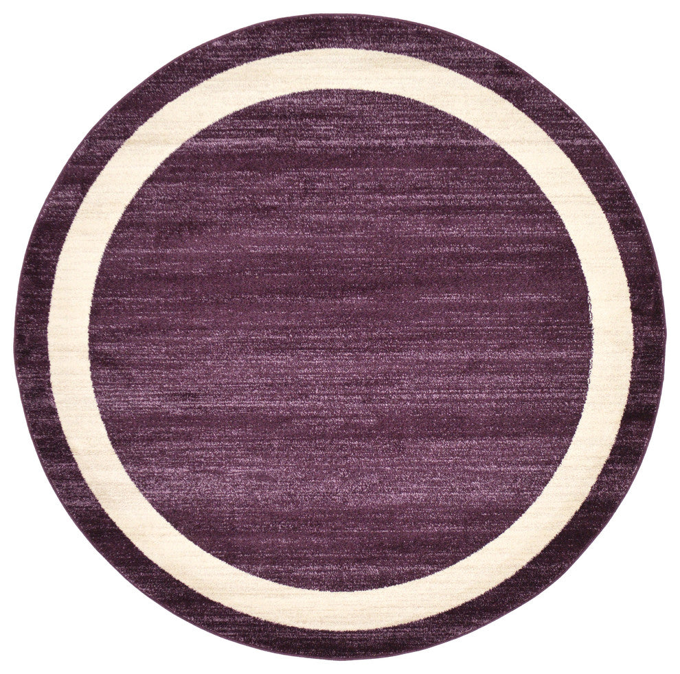 Unique Loom Violet Del Mar Maria 6' 0 x 6' 0 Round Rug