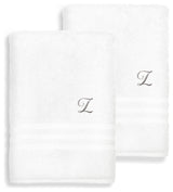 Denzi Bath Sheets With Monogrammed Letter, Set of 2, Z