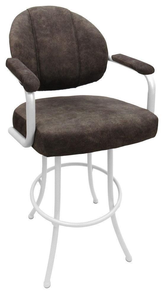 Swivel Counter 26", 30" or Extra Tall 34" Metal Bar Stool M-70, Outlier Ash - White, 26"