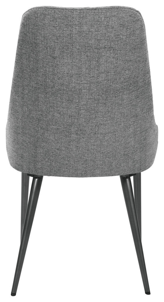 Alan Fabric Upholstered Dining Side Chair Grey, Set of 2