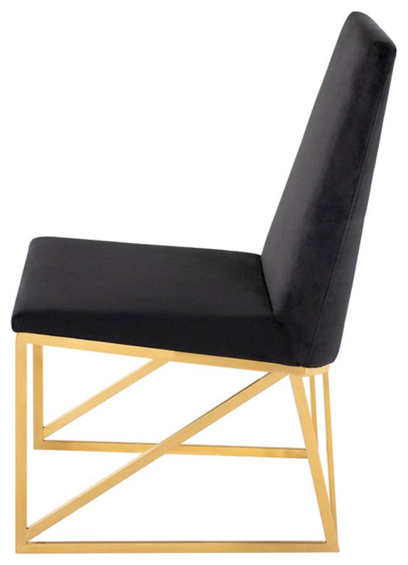 Caprice Black Fabric Dining Chair, HGTB588