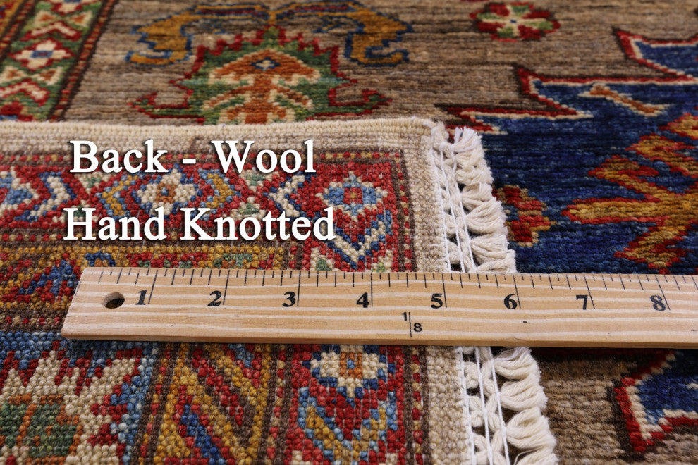 4' 1" X 5' 11" Super Kazak Handmade Wool Rug - Q12946
