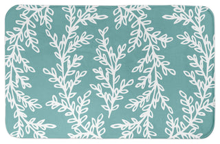 Teal Wreath 34x21 Bath Mat