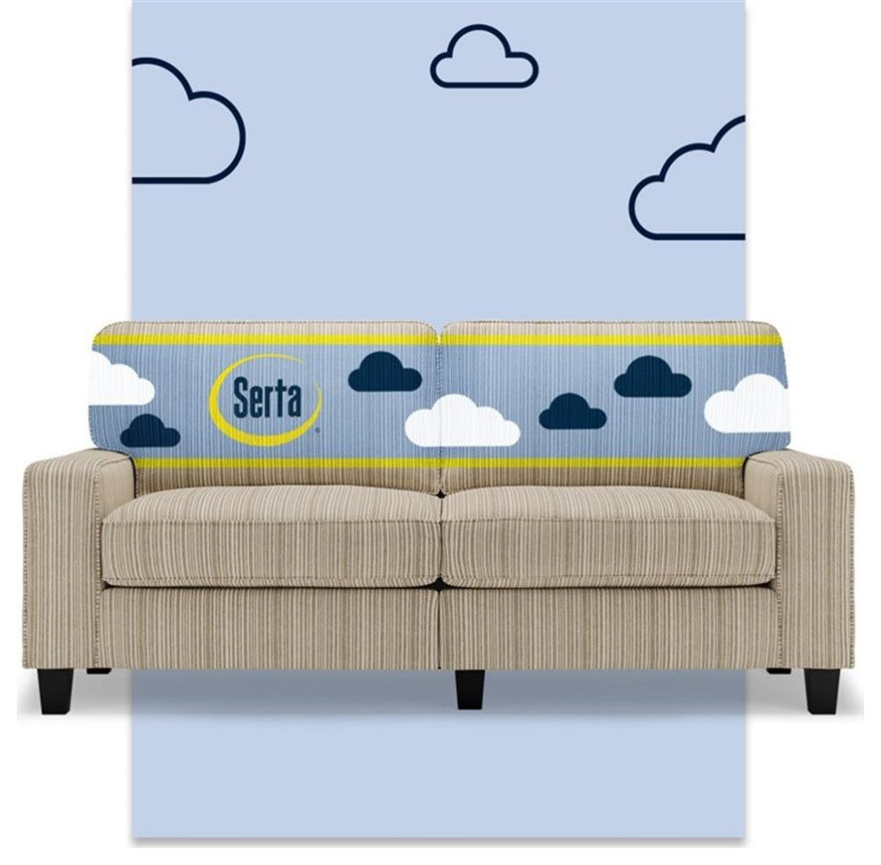 Serta Palisades 73" Track Arm Sofa with Removable Covers Beige