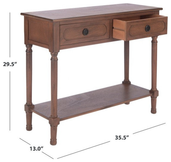 Safavieh Allura 2 Drawer Console Table, Brown