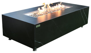 Elementi "œVarna"? Marble Porcelain Fire Table- Natural Gas