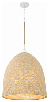 Crystorama Jasper 6 Light Matte White Chandelier