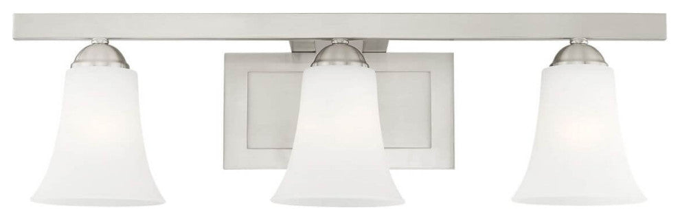 Livex Ridgedale 3 Light 25" Bath Vanity, Brushed Nickel