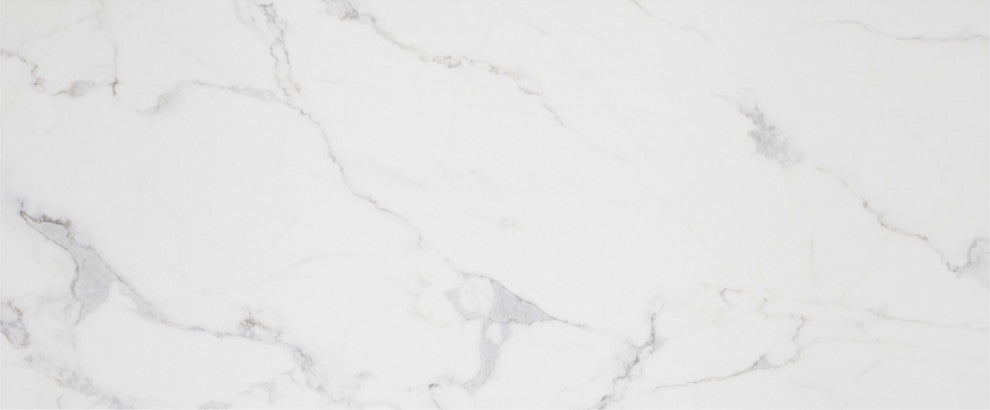 Dawson Faux Marble Bar Table White and Matte Black