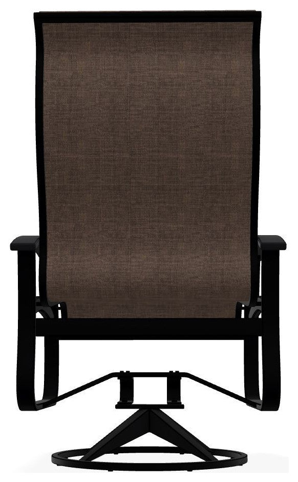 Belle Isle Sling Outdoor Swivel Rocker, Mocha/Black