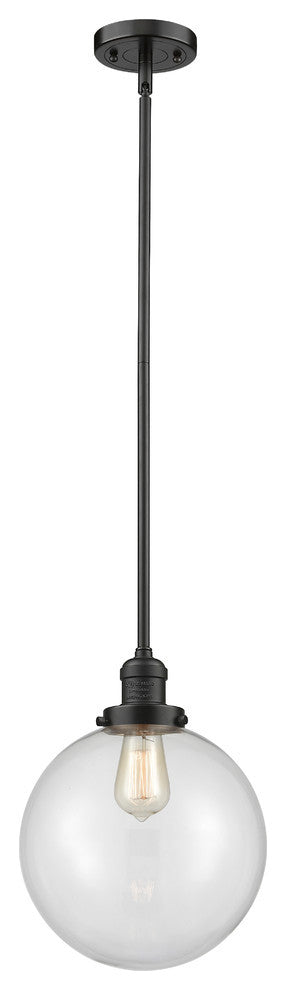 X-Large Beacon 1-Light Mini Pendant, Oil Rubbed Bronze, Clear