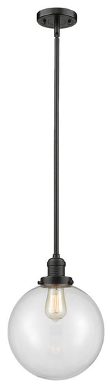 X-Large Beacon 1-Light Mini Pendant, Oil Rubbed Bronze, Clear