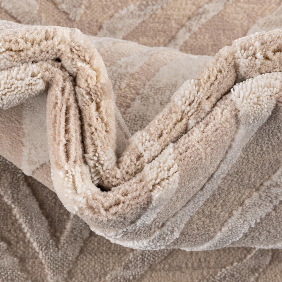 Unique Loom Meghan Finsbury Rug, Ivory Beige, 7'x10'