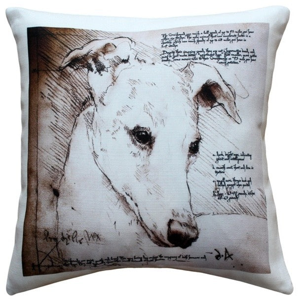 Leonardo's Dogs Greyhound Dog Pillow