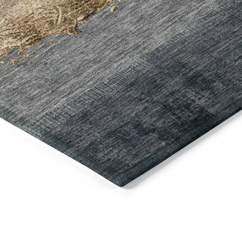 Machine Washable Indoor/Outdoor Chantille ACN1883 Gold 2'6" x 3'10" Rug