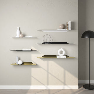 Sammy Wall Mounted Shelves, Gold, 36"