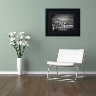 'New York Skyline' Matted Framed Canvas Art by Preston
