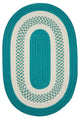 Colonial Mills Crescent NT52 Teal Indoor/Outdoor Area Rug, Round 6'x6'