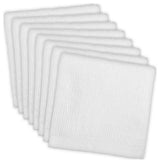 DII White Bar Mop Dishtowel & Dishcloth (Set of 8)