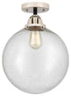 Beacon Semi-Flush Mount, Black Polished Nickel, Seedy, Seedy