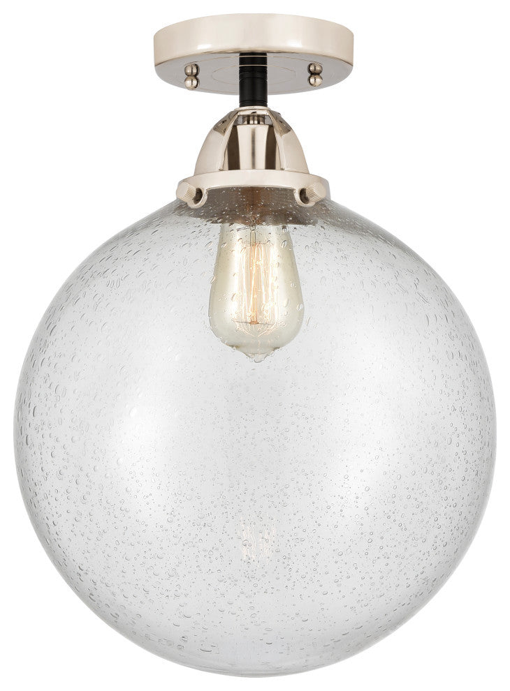 Beacon Semi-Flush Mount, Black Polished Nickel, Seedy, Seedy