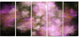 Perfect Pink Starry Sky, Abstract Canvas Art Print, 60"x28", 5 Panels