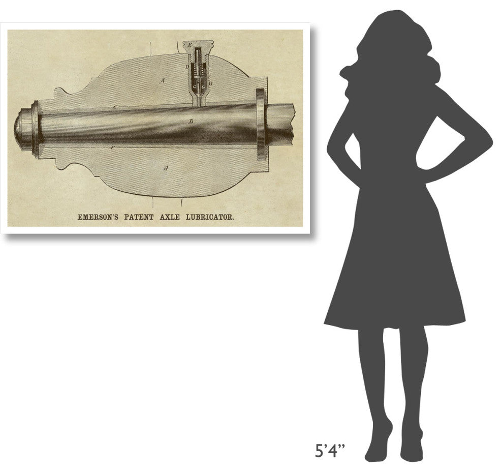"Emerson's Patent Axel Lubricator" Digital Paper Print by Inventions, 46"x31"