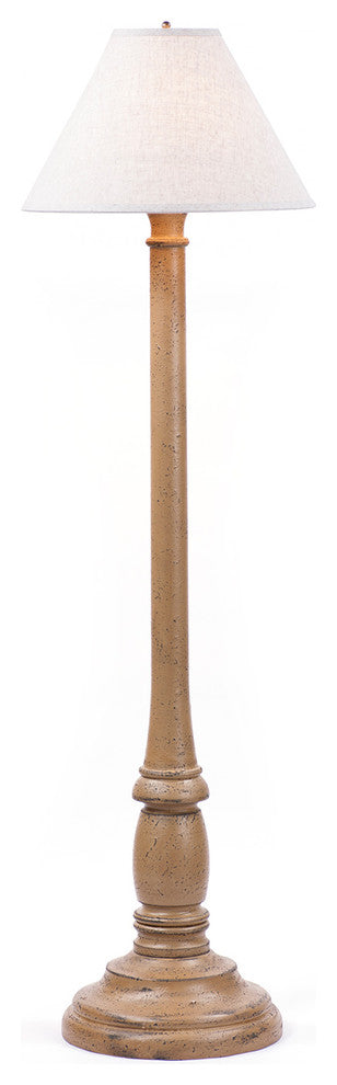 Brinton House Floor Lamp in Pearwood with Shade
