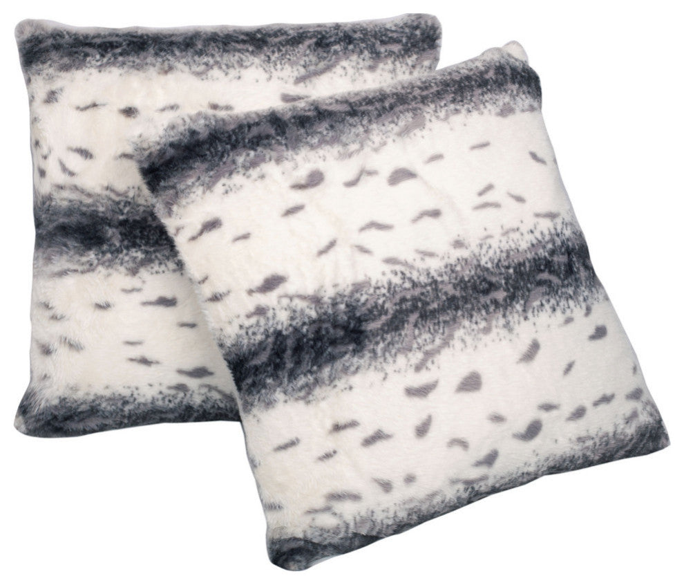 Citraka Faux Fur Pillow Shell Set