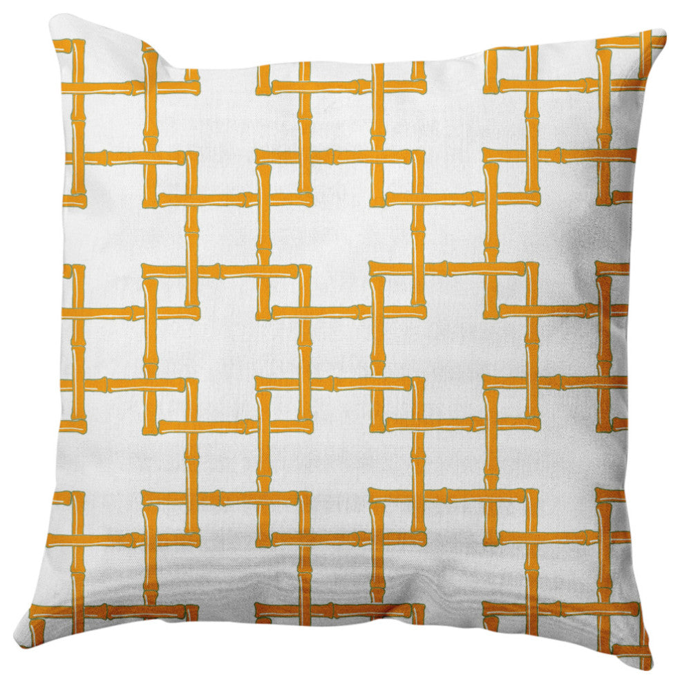 Bamboo Decorative Throw Pillow, Mango, 26"x26"