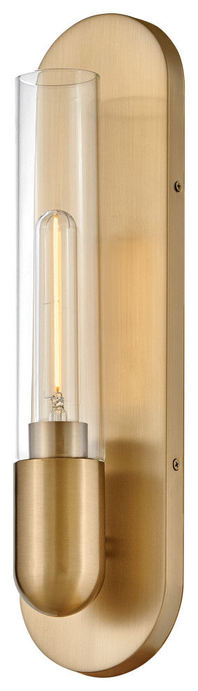 Lark Tully Medium Single Light Sconce, Lacquered Brass