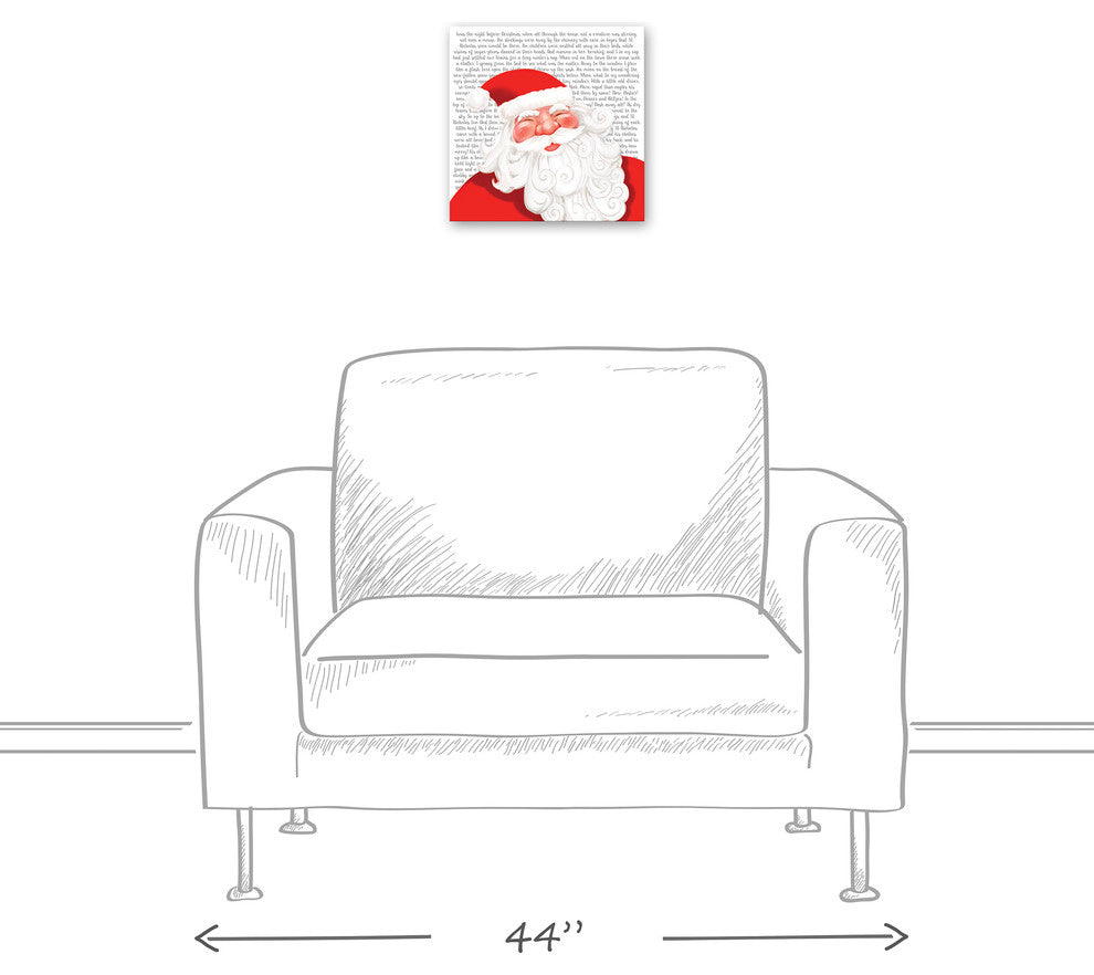 Twas the Night Before Santa 12x12 Canvas Wall Art