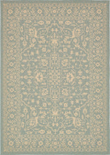 Unique Loom Light Blue Allover Outdoor 7'x10' Area Rug